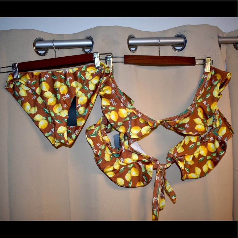 Brown lemon bikini